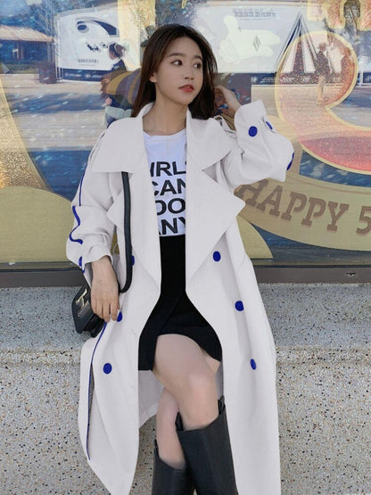 Women's Long Fashion Double-Breasted Coat