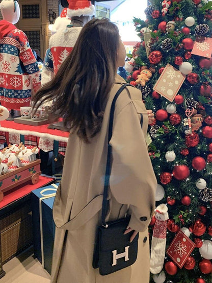 Women's Long Fashion Double-Breasted Coat