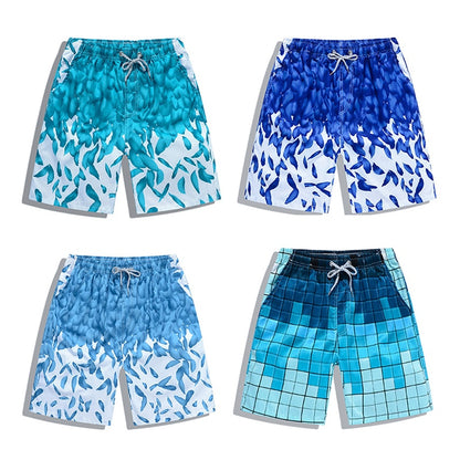 Men's Quick-Dry Printed Swimming Trunks