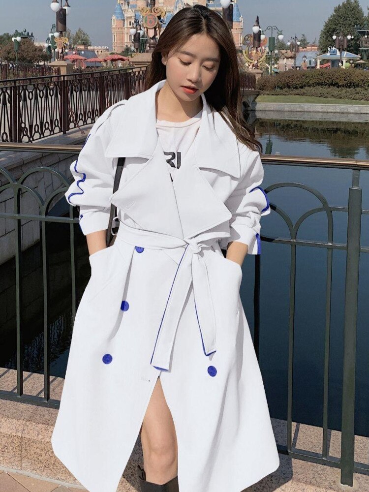 Women's Long Fashion Double-Breasted Coat