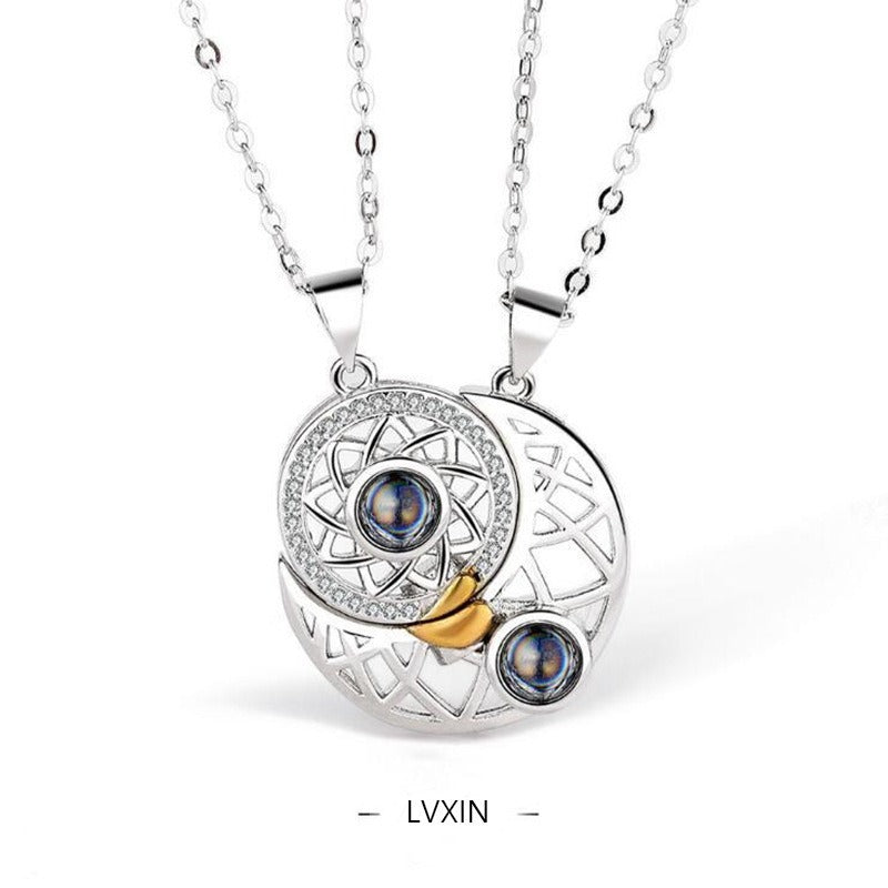 Couple's Sun and Moon Necklace