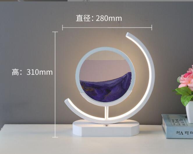 Moving Sand Art modern Desk Light Flowing Dynamic Quick Sand Painting Picture Remote Control 3D LED Table Lamp