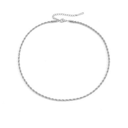 Women's Gold Plated 3mm/4mm Twist Necklace