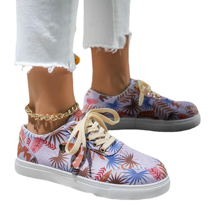 Women's Flower Print Casual Shoes