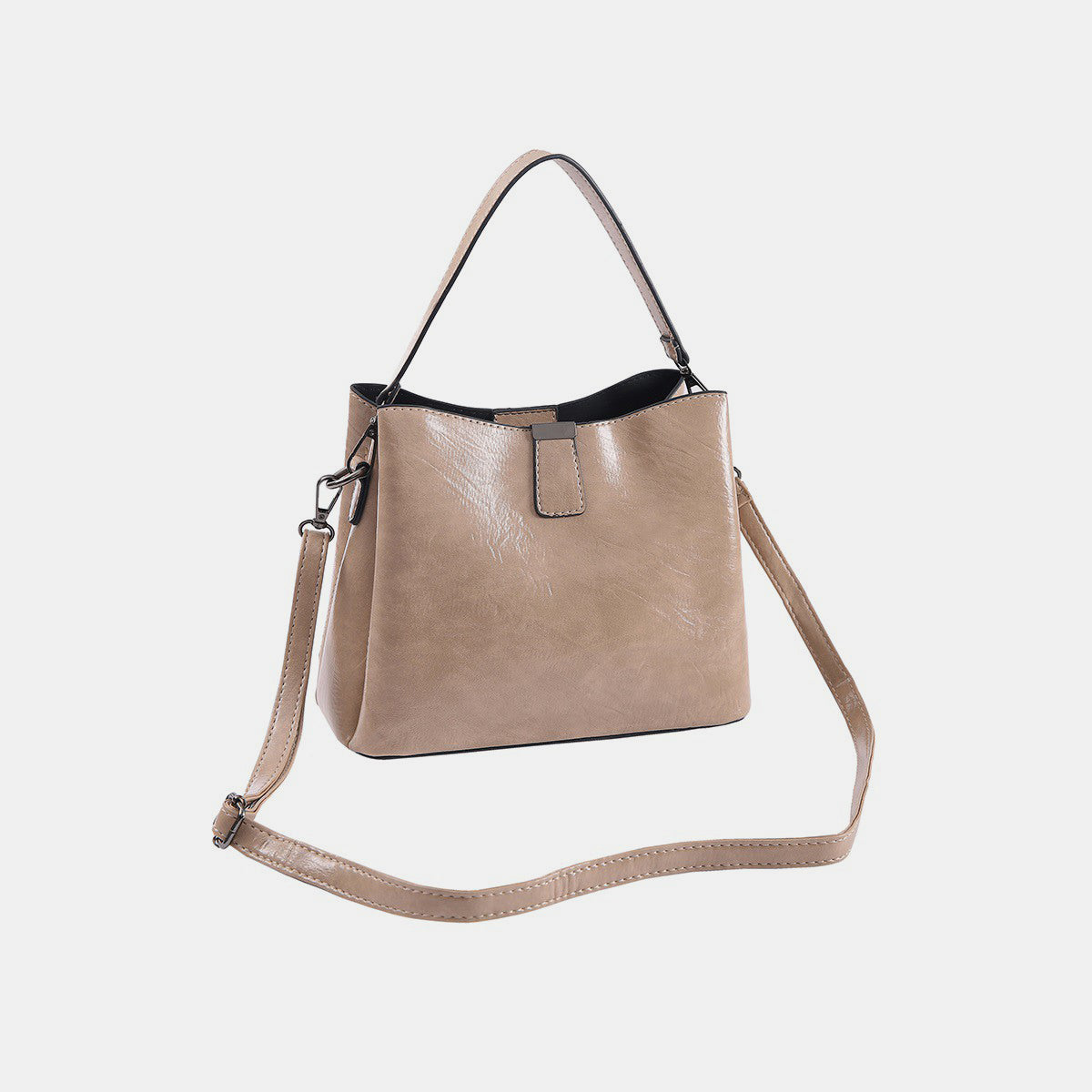 Vegan Leather Bucket Shoulder Bag