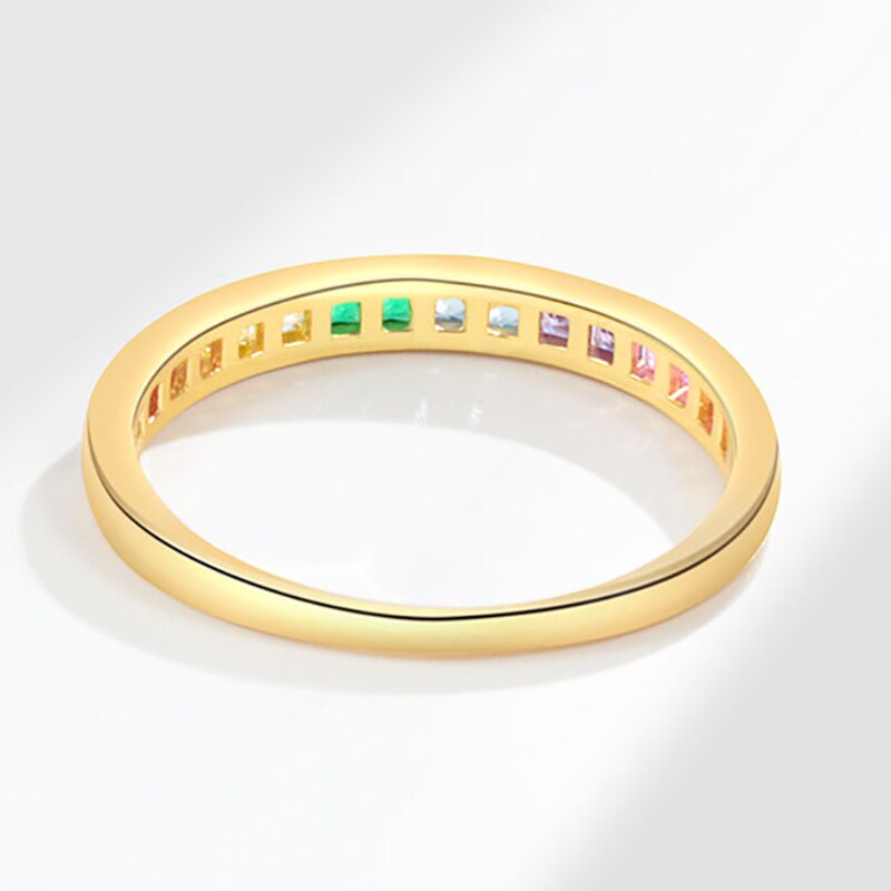 Women's Multicolor Zircon Gold Ring