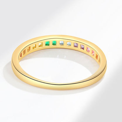 Women's Multicolor Zircon Gold Ring