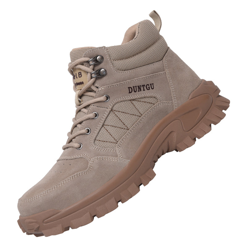 Men's Steel Toe Anti-Skid Suede Work Boots