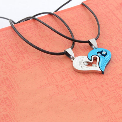 Couple Heart Shape I Love You Necklace