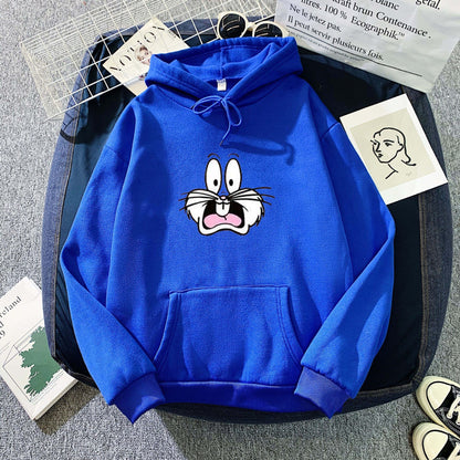 Women's Fall and Winter Hooded Rabbit Pullover