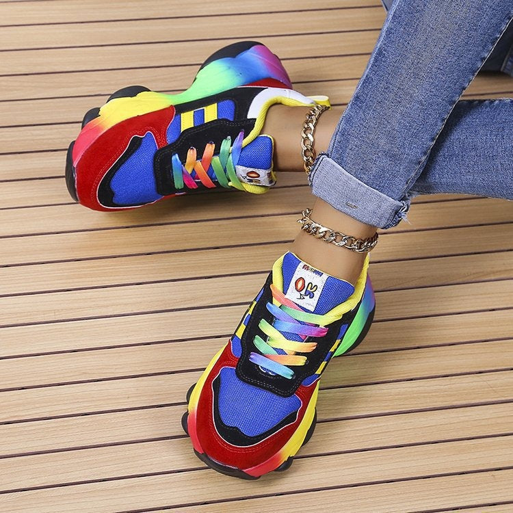 Women's Colorful Rainbow Sneakers