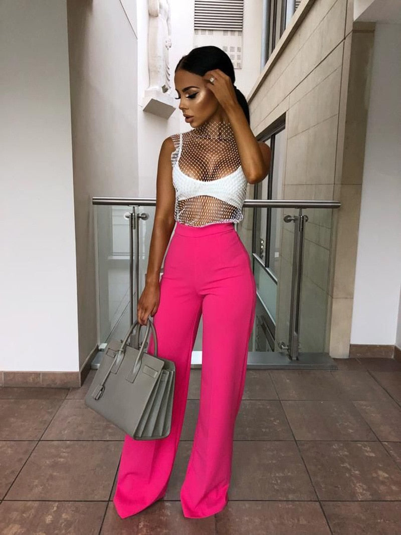 Women's High Waist Wide Leg Pants