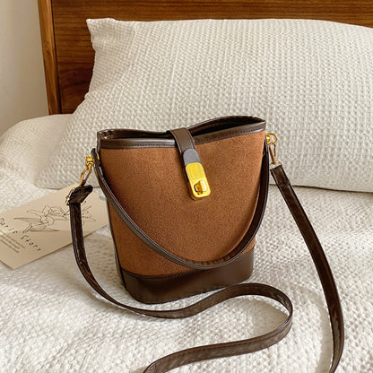 Women's Leather Bucket Crossbody Bag