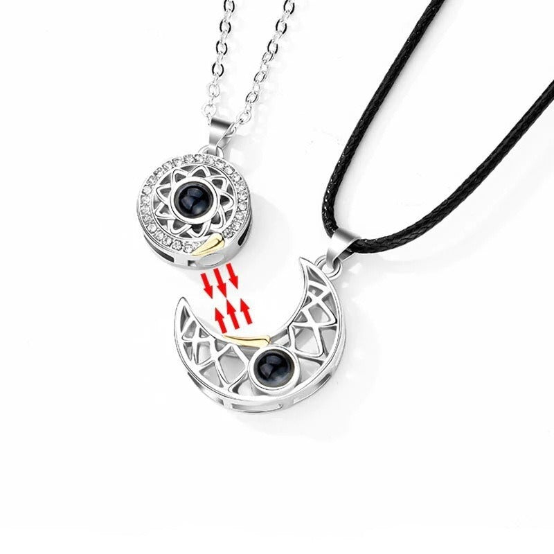 Couple's Sun and Moon Necklace