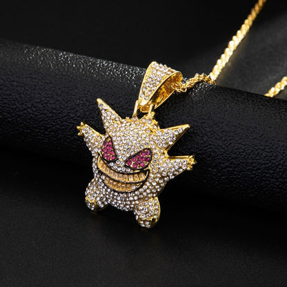 Men's Cartoon Ghost Diamond Necklace