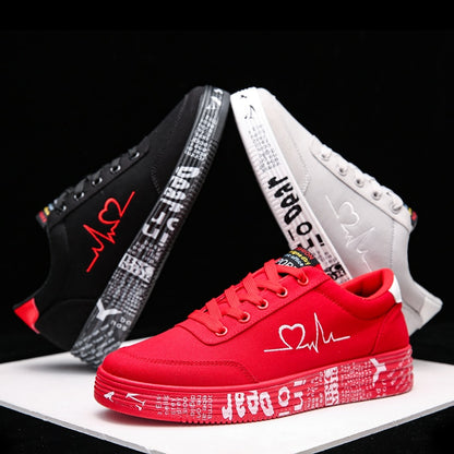 Women's Heartbeat Graffiti Canvas Sneakers