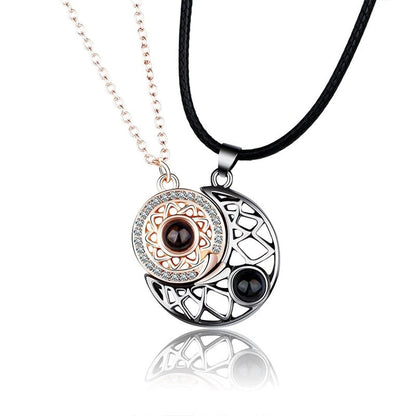 Couple's Sun and Moon Necklace