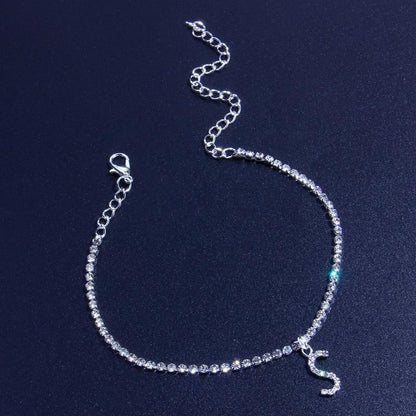 Women's Alphabet Initial Anklet