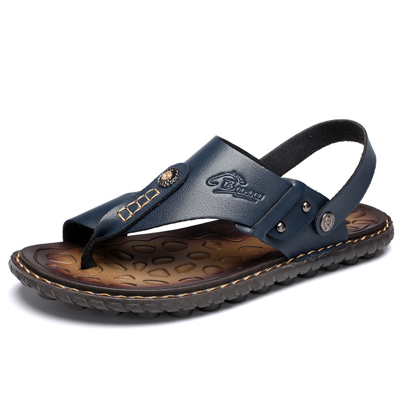 Men's Leather Open-Toes Sandals