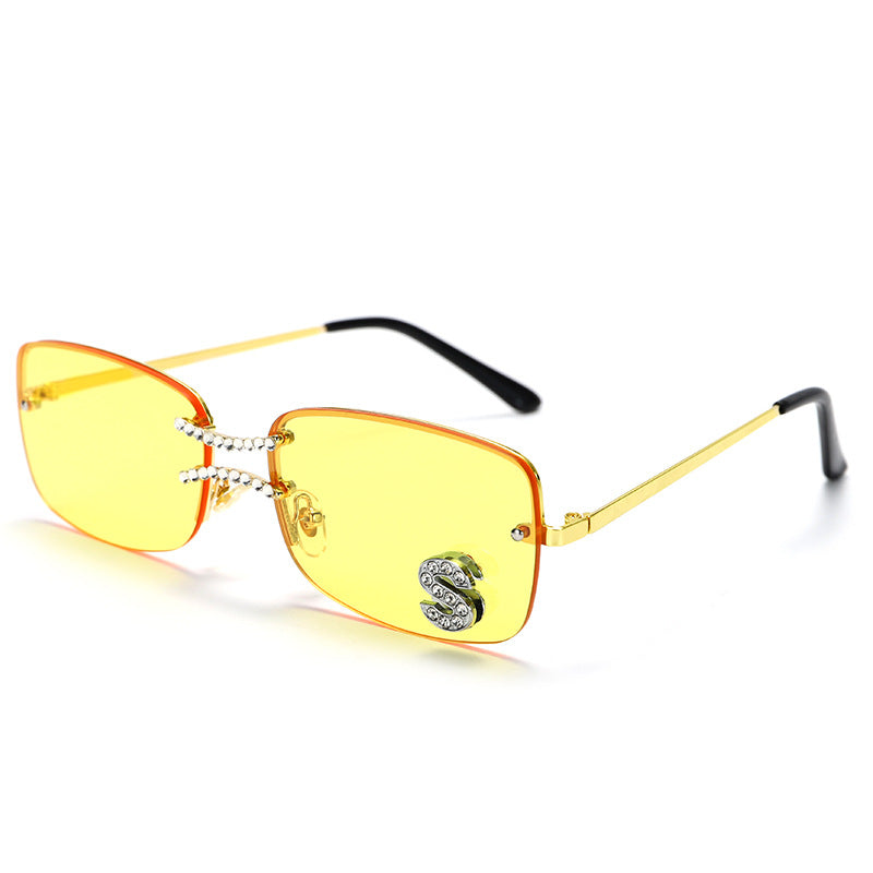 Unisex Men's/Women's Letter S Diamond Sunglasses