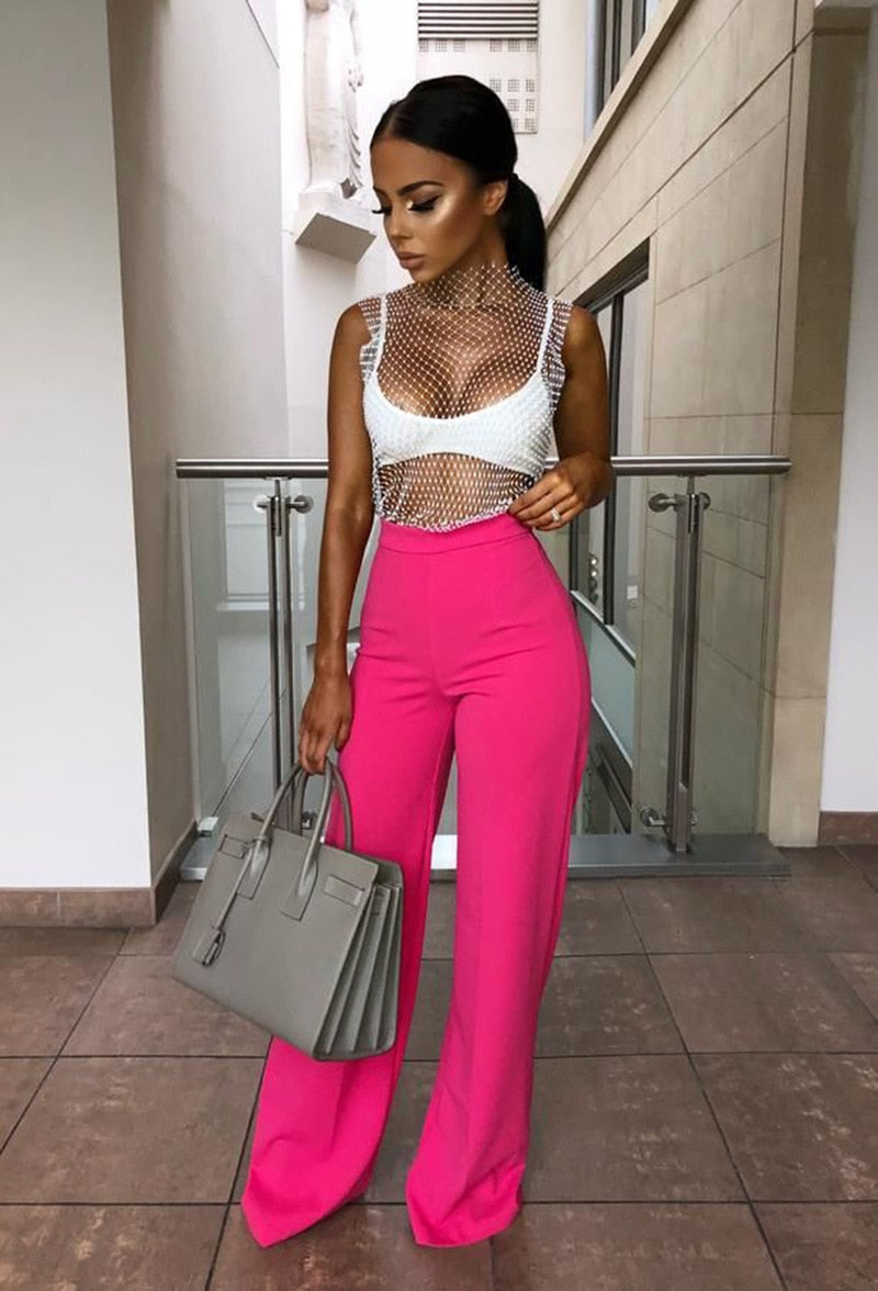 Women's High Waist Wide Leg Pants