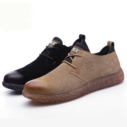 Men's Suede Leather Steel Toe Work Shoes