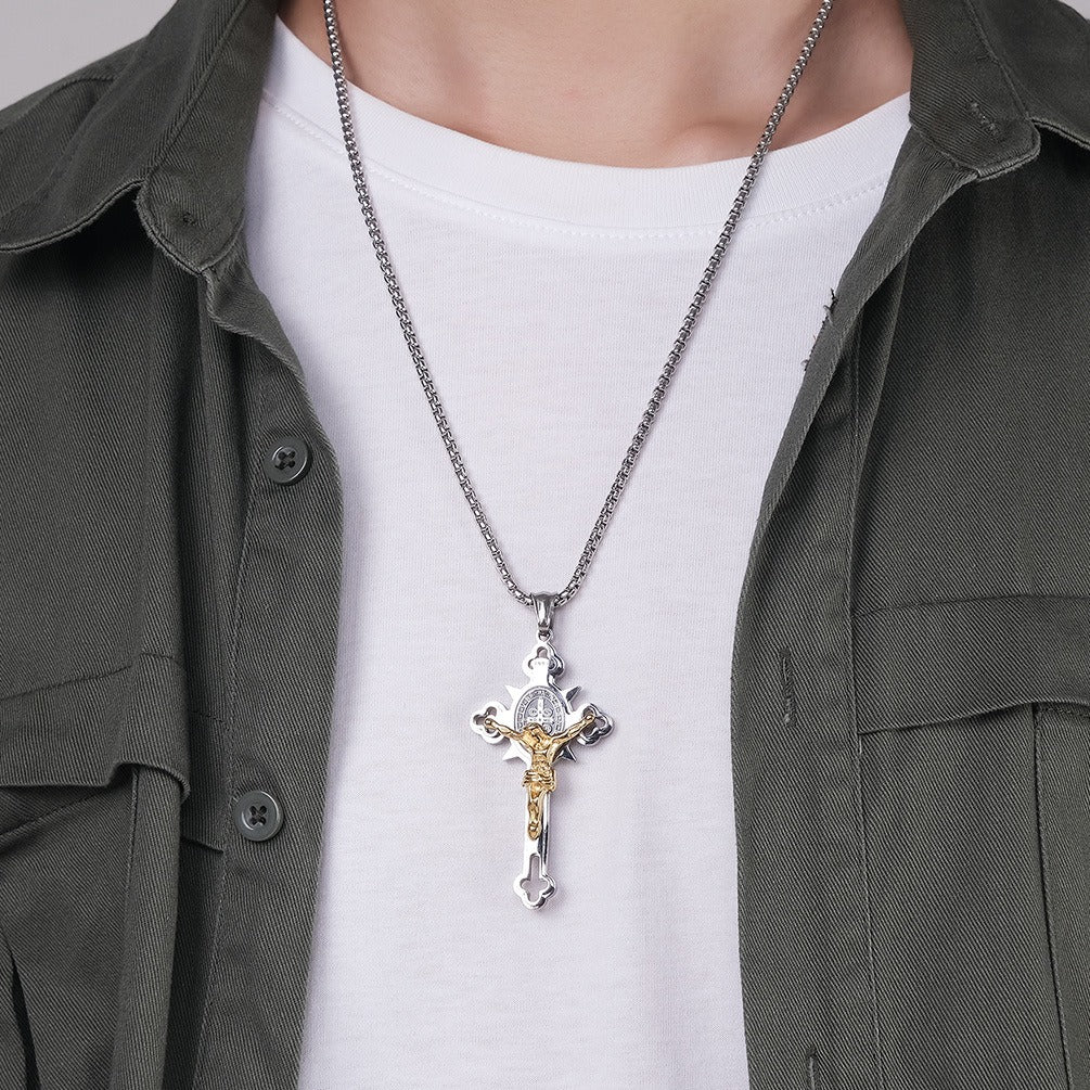 Titanium Steel Cross Necklace