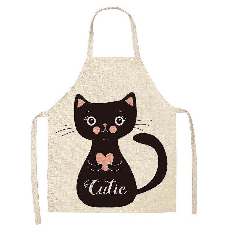 Cat-Print Kitchen Apron