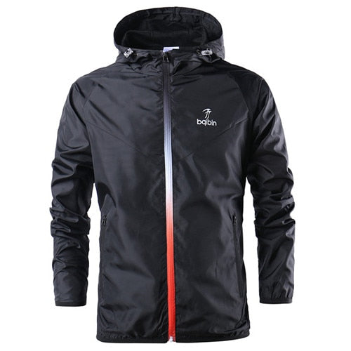 Men's Lightweight Hooded Windbreaker Jacket