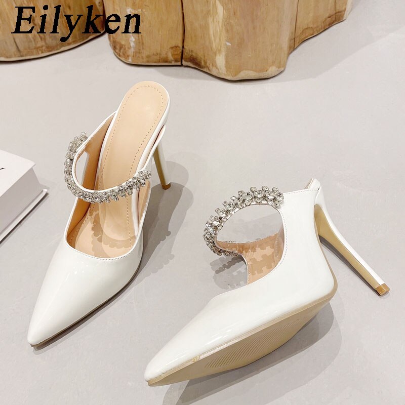 Women's Crystal Strap Pointed Toe High Heels