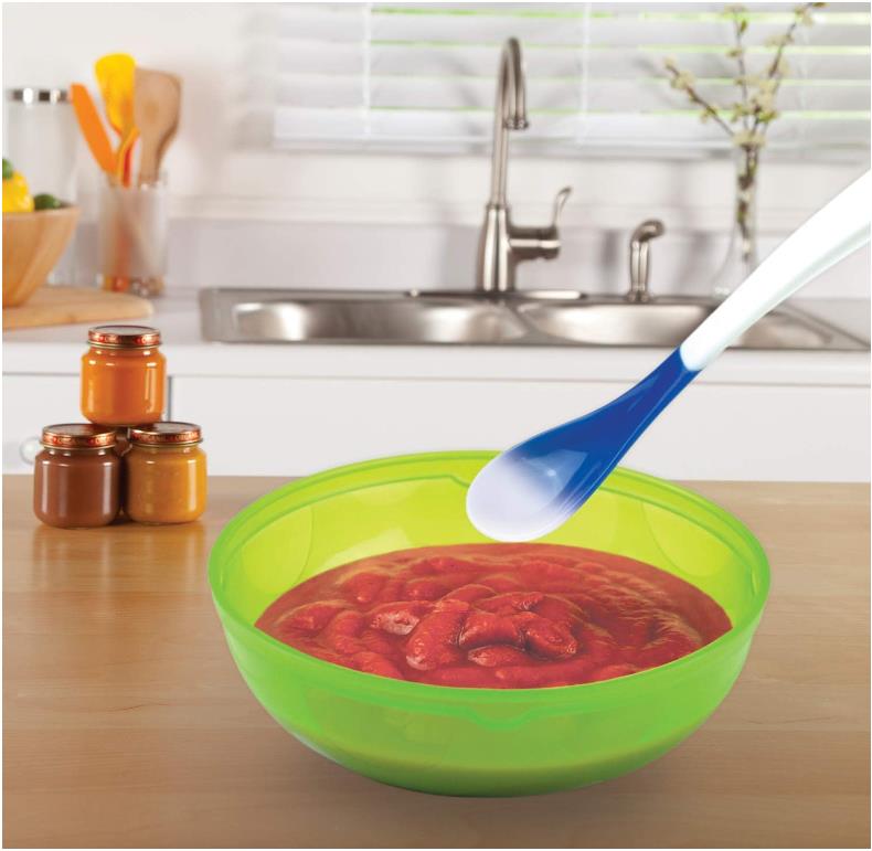 Temperature-Sensitive Color-Changing Baby Spoons