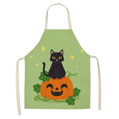 Cat-Print Kitchen Apron