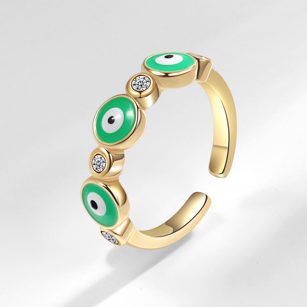 Women's Delicate Eyes Adjustable Ring