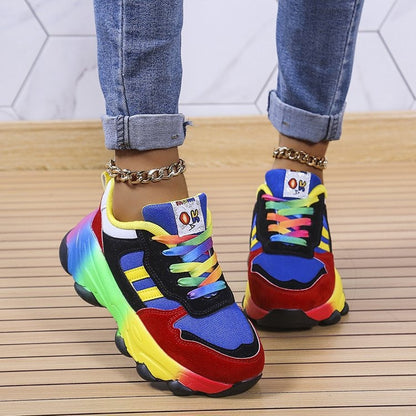 Women's Colorful Rainbow Sneakers