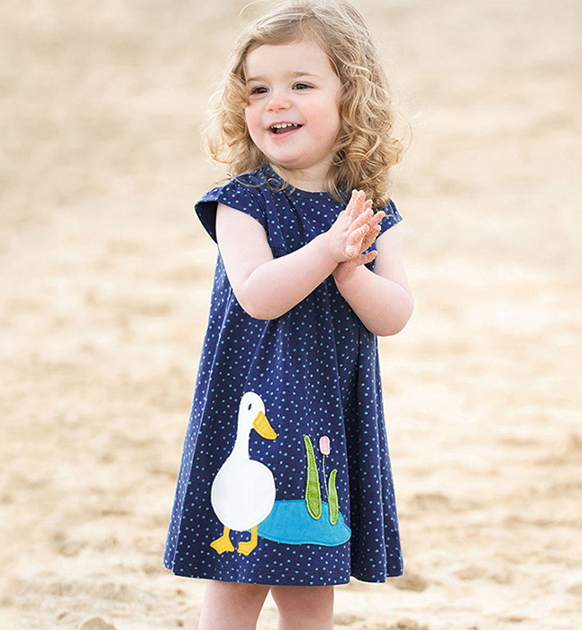 Girl's Duck Design Summer Dress