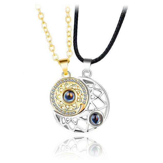 Couple's Sun and Moon Necklace