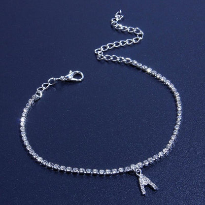 Women's Alphabet Initial Anklet