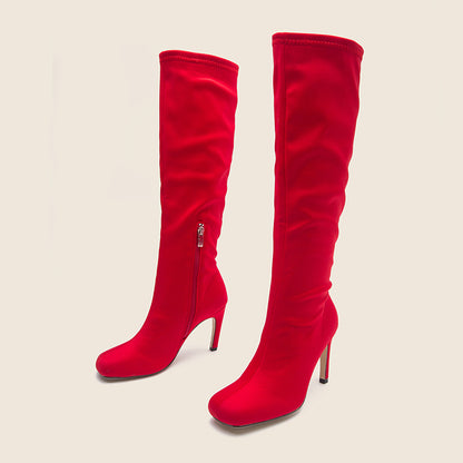 Women's Knee Length High Heel Boots