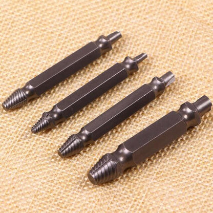 4pc Damaged Screw Extractor Drill Bit Set