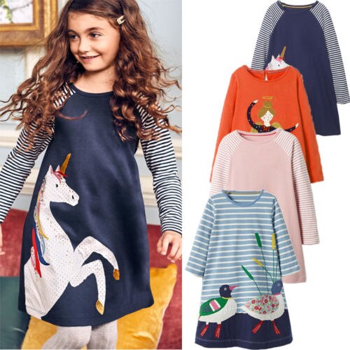 Girl's Long Sleeve Fall Dress