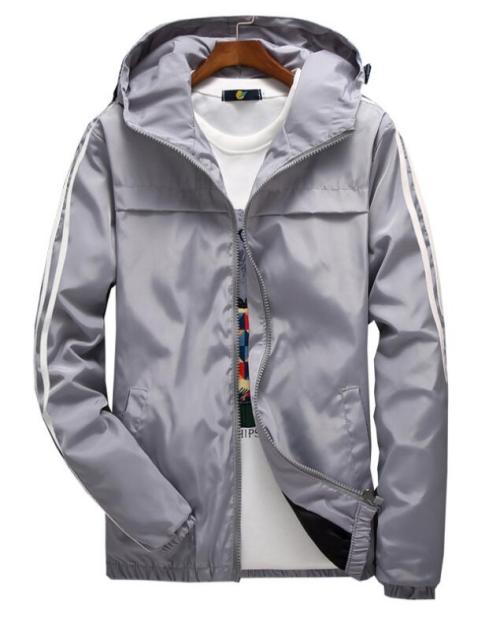 Men's Striped Windbreaker Jacket