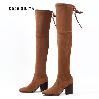 Women's Knee-High Heel Boots