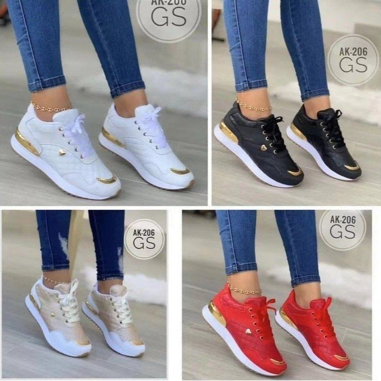 Women's Flat Sole Round Toe Casual Sneaker