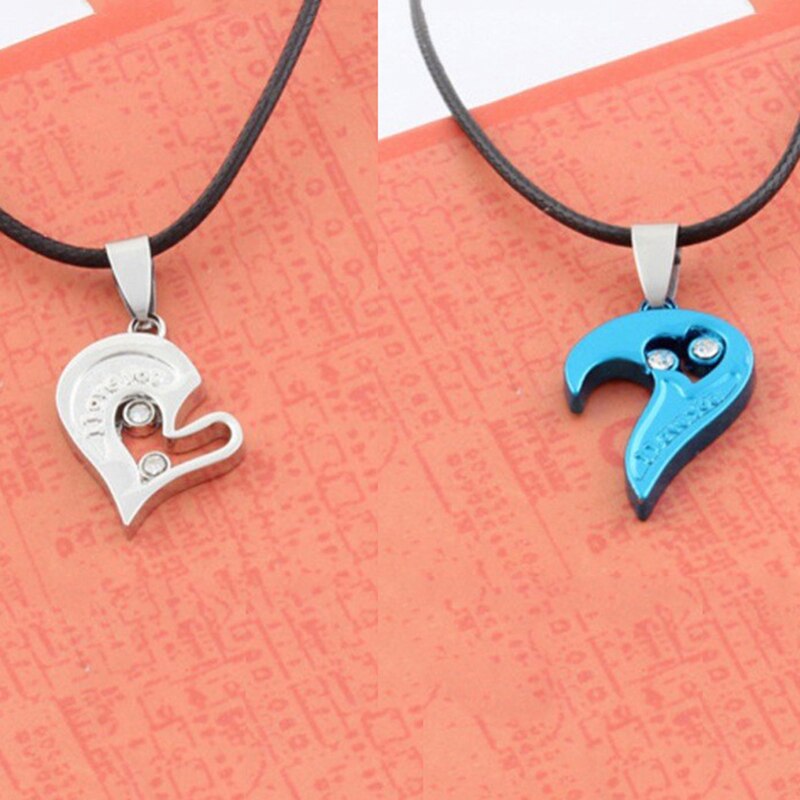 Couple Heart Shape I Love You Necklace