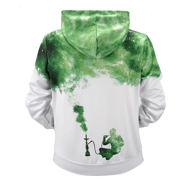 Unisex Men's/Women's 3D Printed Smoke Hooded Sweatshirt