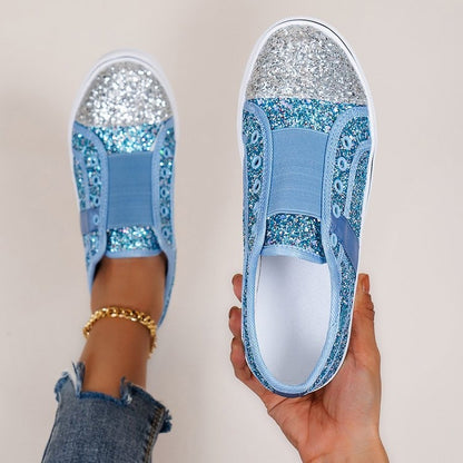 Women's Colorful Sequin Canvas Shoes