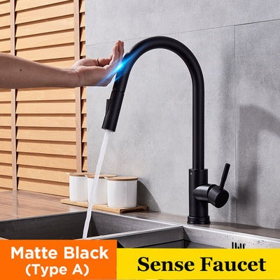 Stainless Steel Pull-Out Kitchen Faucet