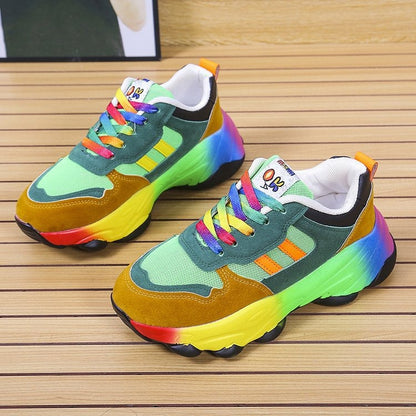 Women's Colorful Rainbow Sneakers