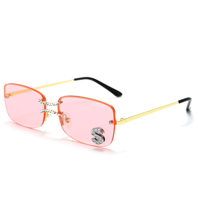 Unisex Men's/Women's Letter S Diamond Sunglasses