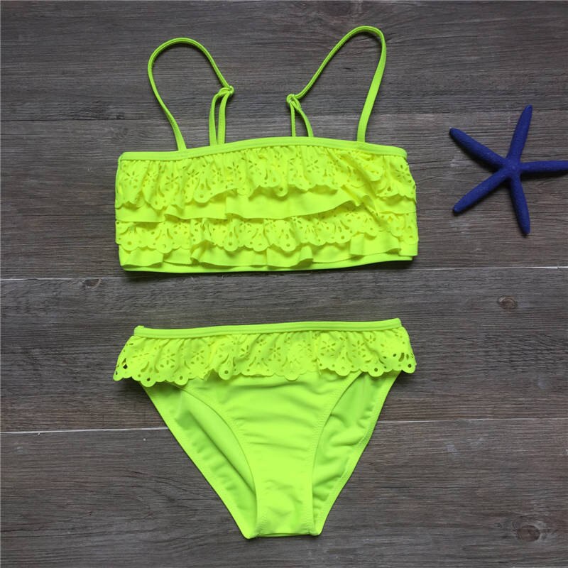 Girl's 2pc Ruffle Bikini Bathing Suit